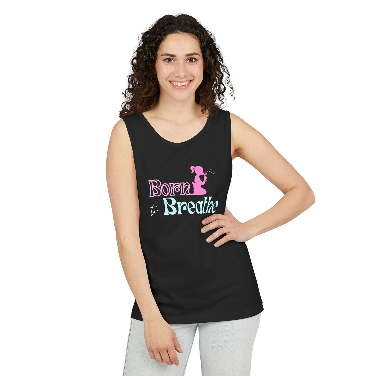 Born to Breathe Tank Top | Unisex Summer Shirt, Casual Wear, Fitness Gear, Gift for Her, Relaxation Apparel