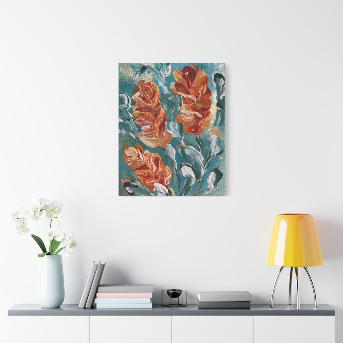 "In The Breeze" Floral Art Print Matte Canvas, Stretched, 1.25"