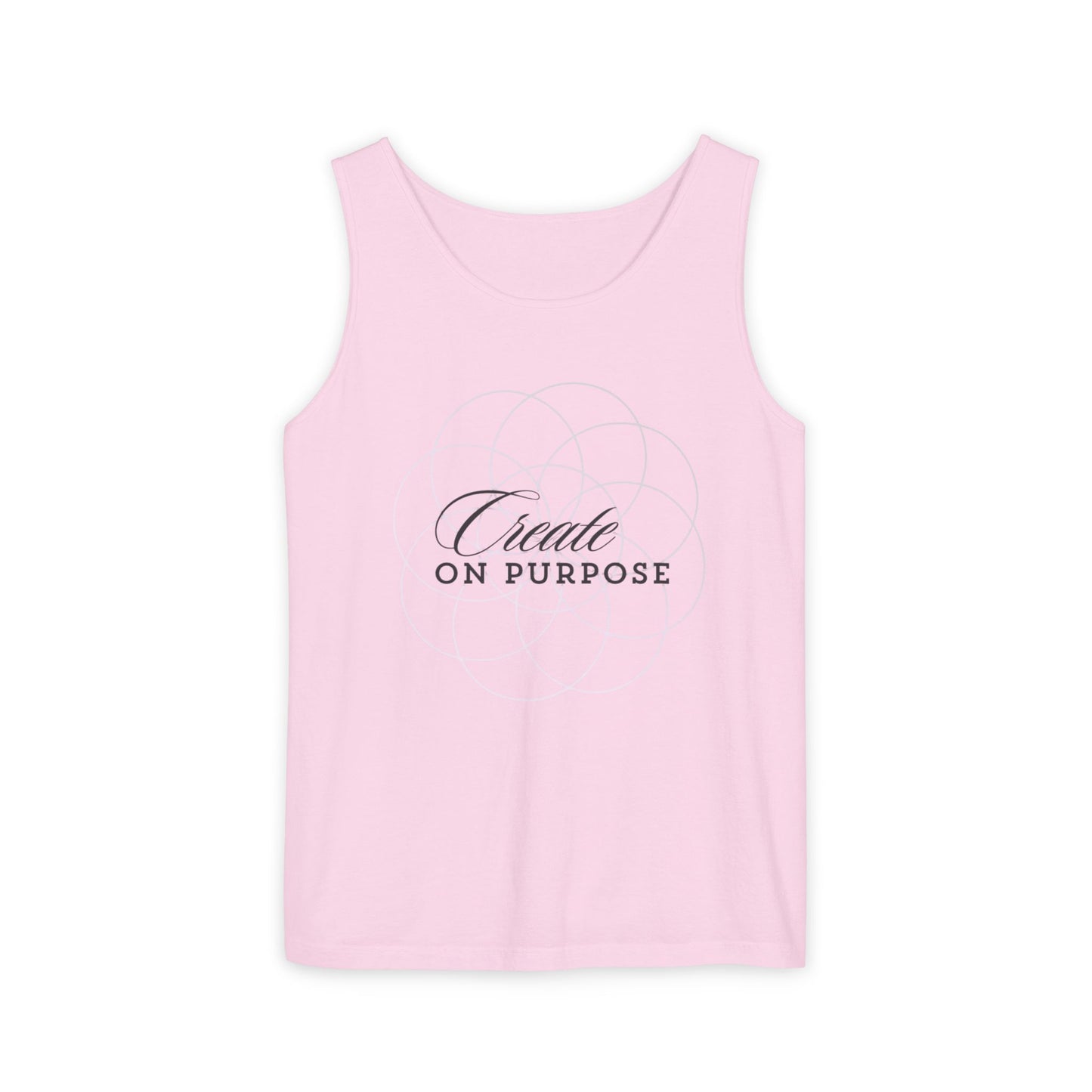 Create on Purpose | Tank Top | Unisex Summer Shirt, Casual Wear, Fitness Gear, Gift for Her, Relaxation Apparel