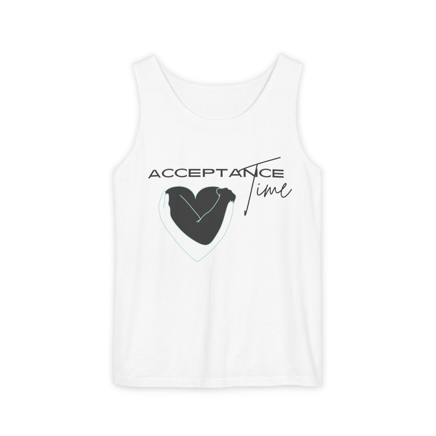 Acceptance Time | Tank Top | Unisex Summer Shirt, Casual Wear, Fitness Gear, Gift for Her, Relaxation Apparel