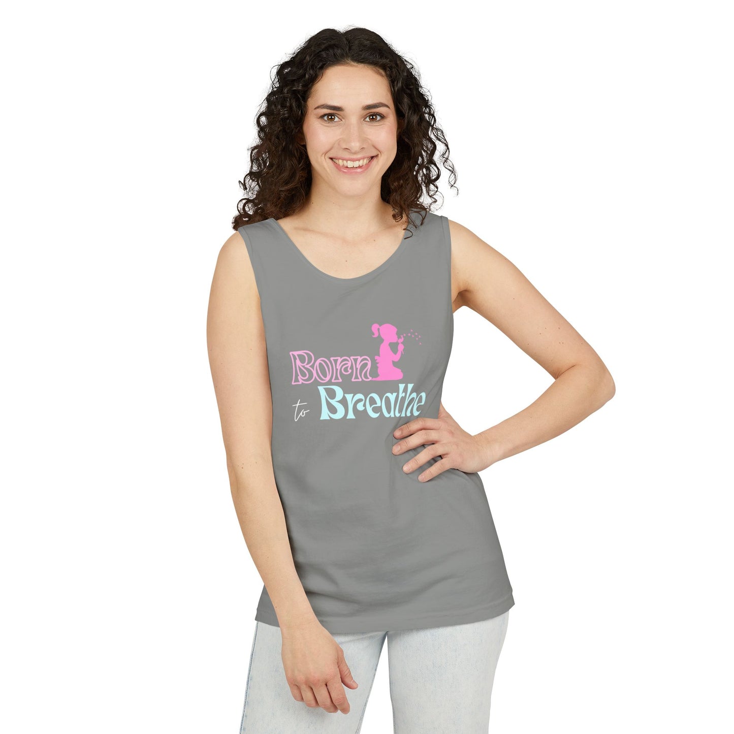 Born to Breathe Tank Top | Unisex Summer Shirt, Casual Wear, Fitness Gear, Gift for Her, Relaxation Apparel