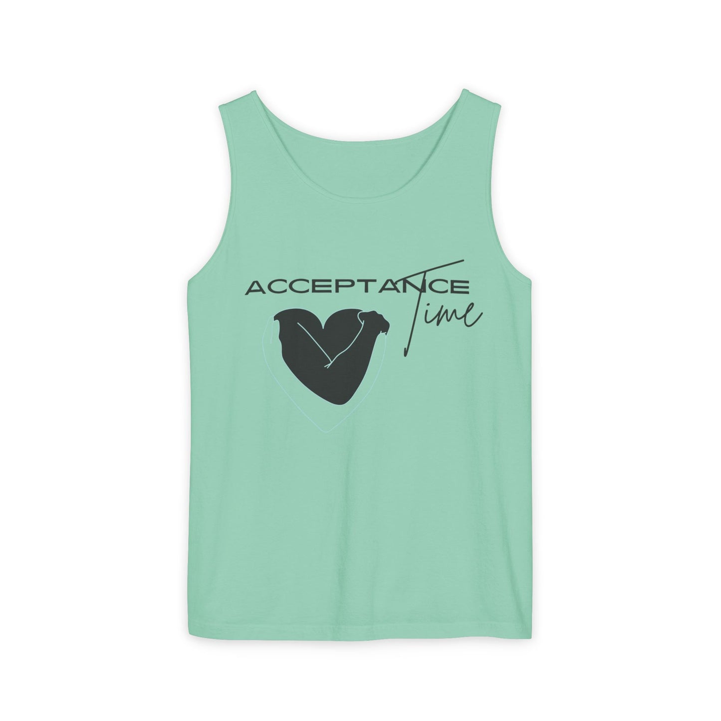 Acceptance Time | Tank Top | Unisex Summer Shirt, Casual Wear, Fitness Gear, Gift for Her, Relaxation Apparel