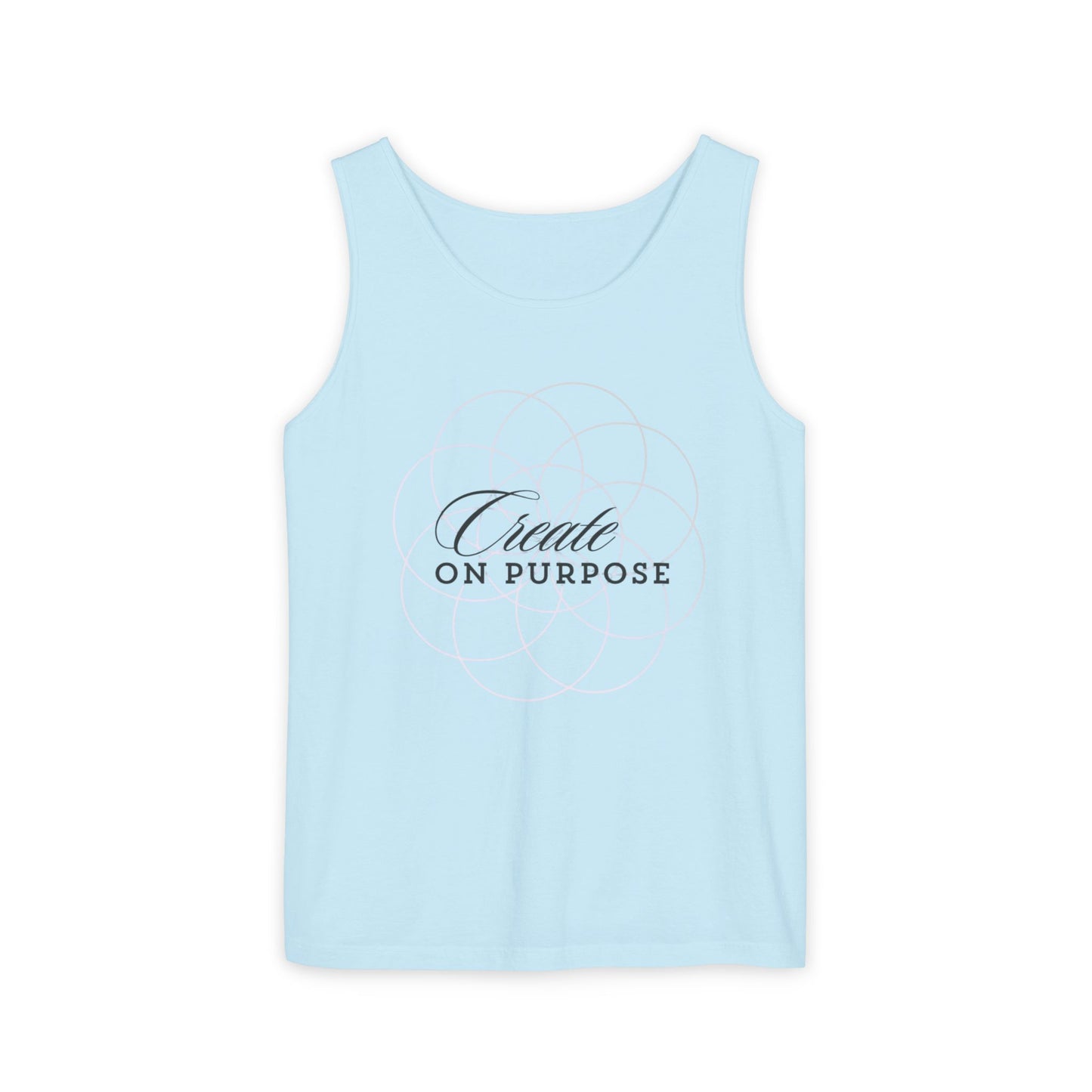 Create on Purpose | Tank Top | Unisex Summer Shirt, Casual Wear, Fitness Gear, Gift for Her, Relaxation Apparel