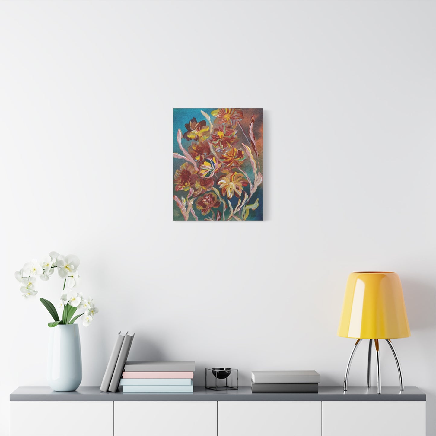 "In The Dusk" Floral Art Print Matte Canvas, Stretched, 1.25"