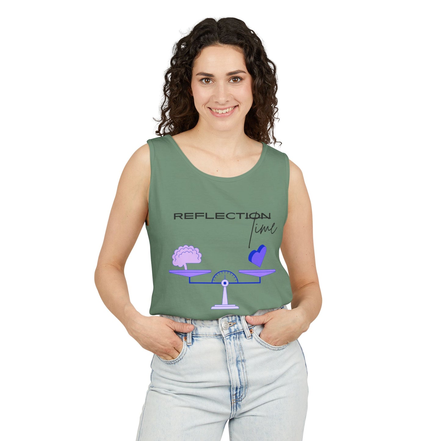 Reflection Time - Mindfulness Bingo | Tank Top | Unisex Summer Shirt, Casual Wear, Fitness Gear, Gift for Her, Relaxation Apparel