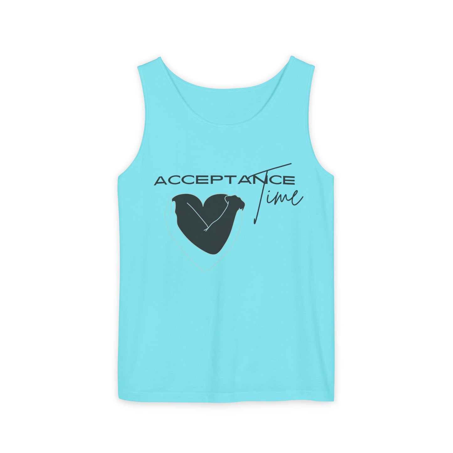 Acceptance Time | Tank Top | Unisex Summer Shirt, Casual Wear, Fitness Gear, Gift for Her, Relaxation Apparel