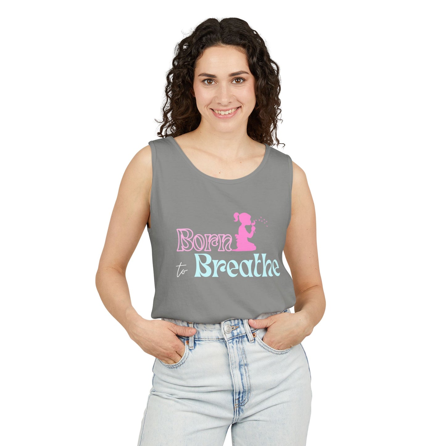 Born to Breathe Tank Top | Unisex Summer Shirt, Casual Wear, Fitness Gear, Gift for Her, Relaxation Apparel