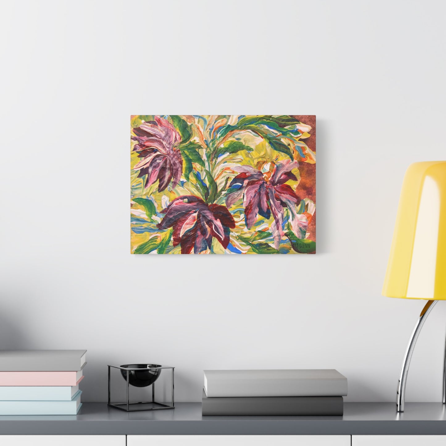"In The Flow" Floral Art Print Matte Canvas, Stretched, 1.25"