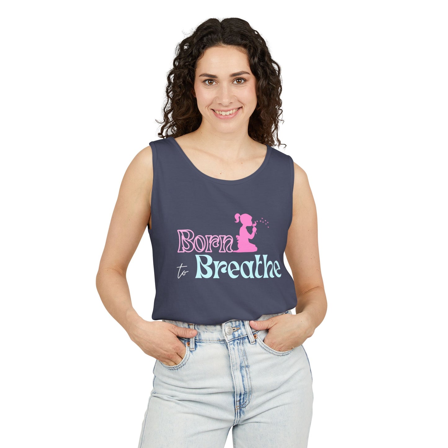 Born to Breathe Tank Top | Unisex Summer Shirt, Casual Wear, Fitness Gear, Gift for Her, Relaxation Apparel