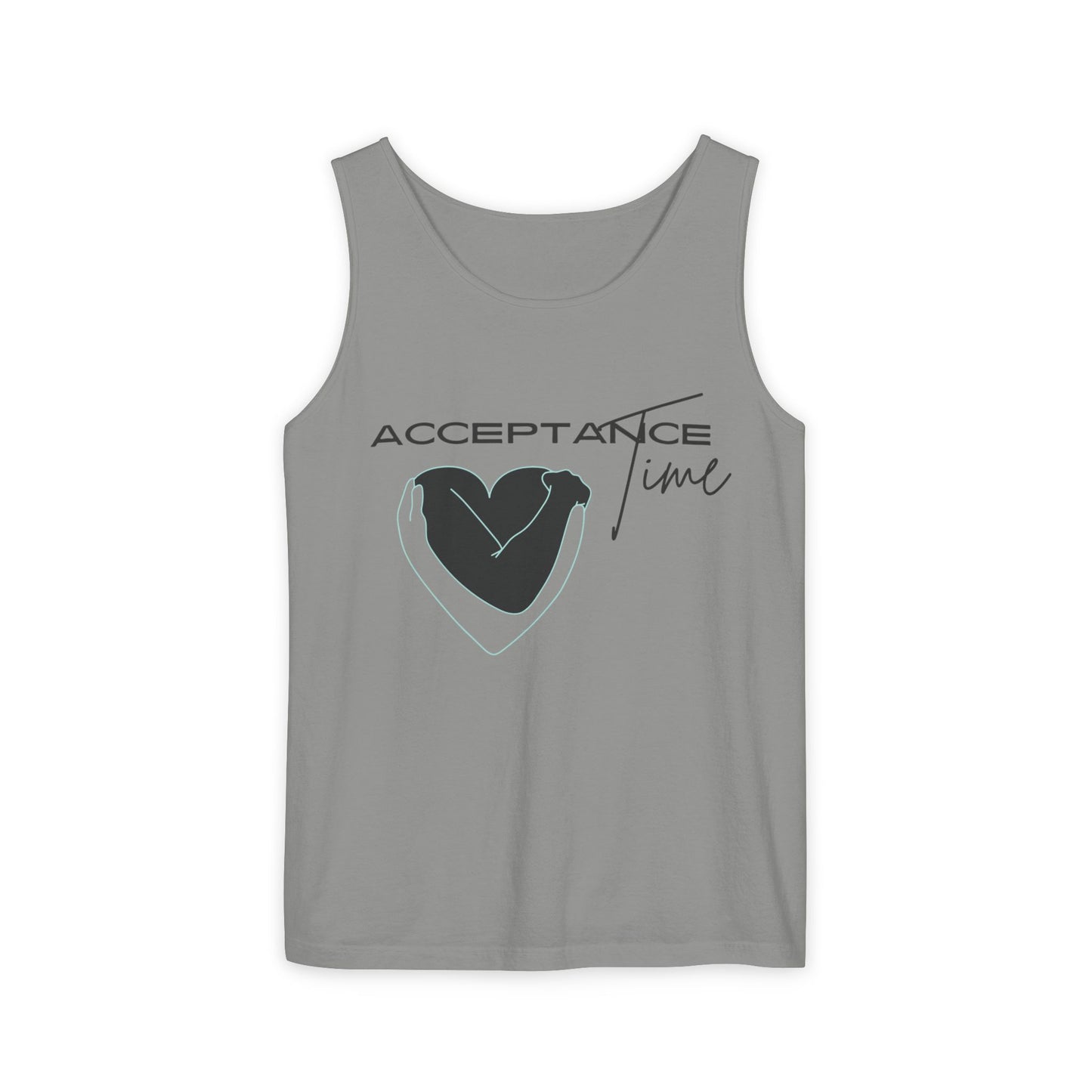 Acceptance Time | Tank Top | Unisex Summer Shirt, Casual Wear, Fitness Gear, Gift for Her, Relaxation Apparel
