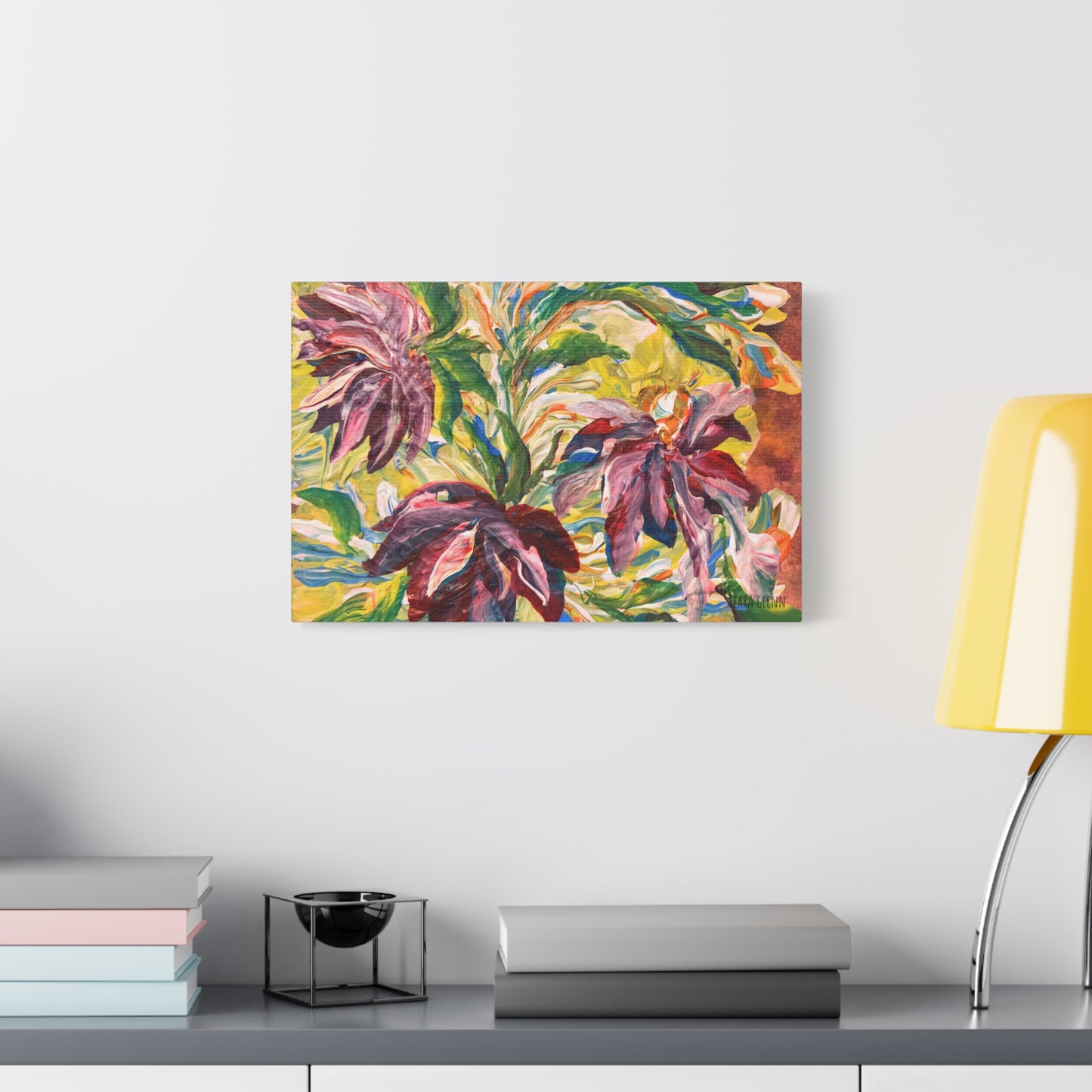 "In The Flow" Floral Art Print Matte Canvas, Stretched, 1.25"