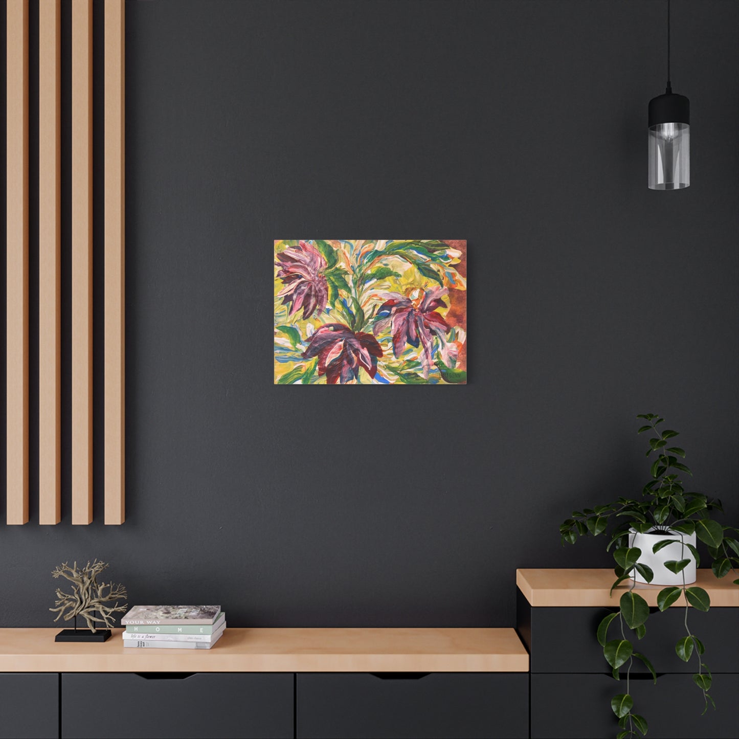 "In The Flow" Floral Art Print Matte Canvas, Stretched, 1.25"