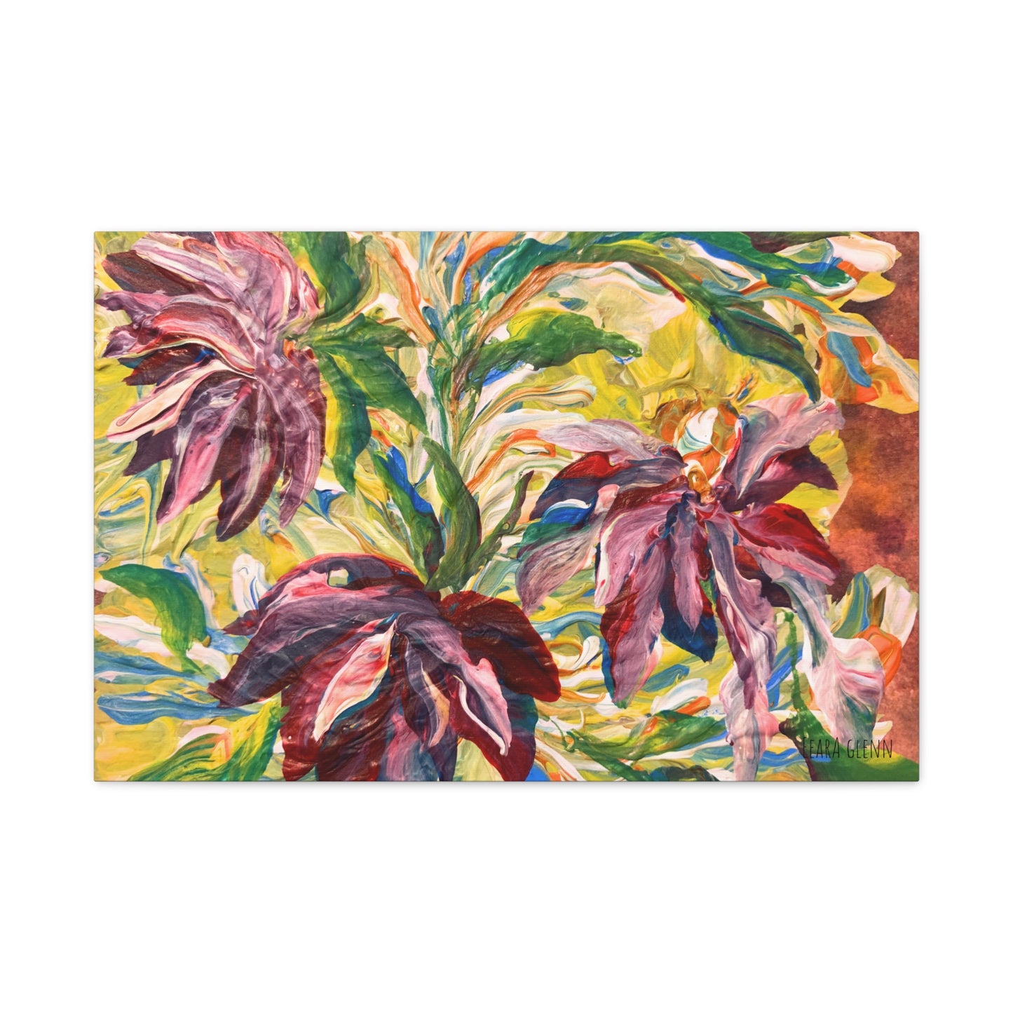 "In The Flow" Floral Art Print Matte Canvas, Stretched, 1.25"