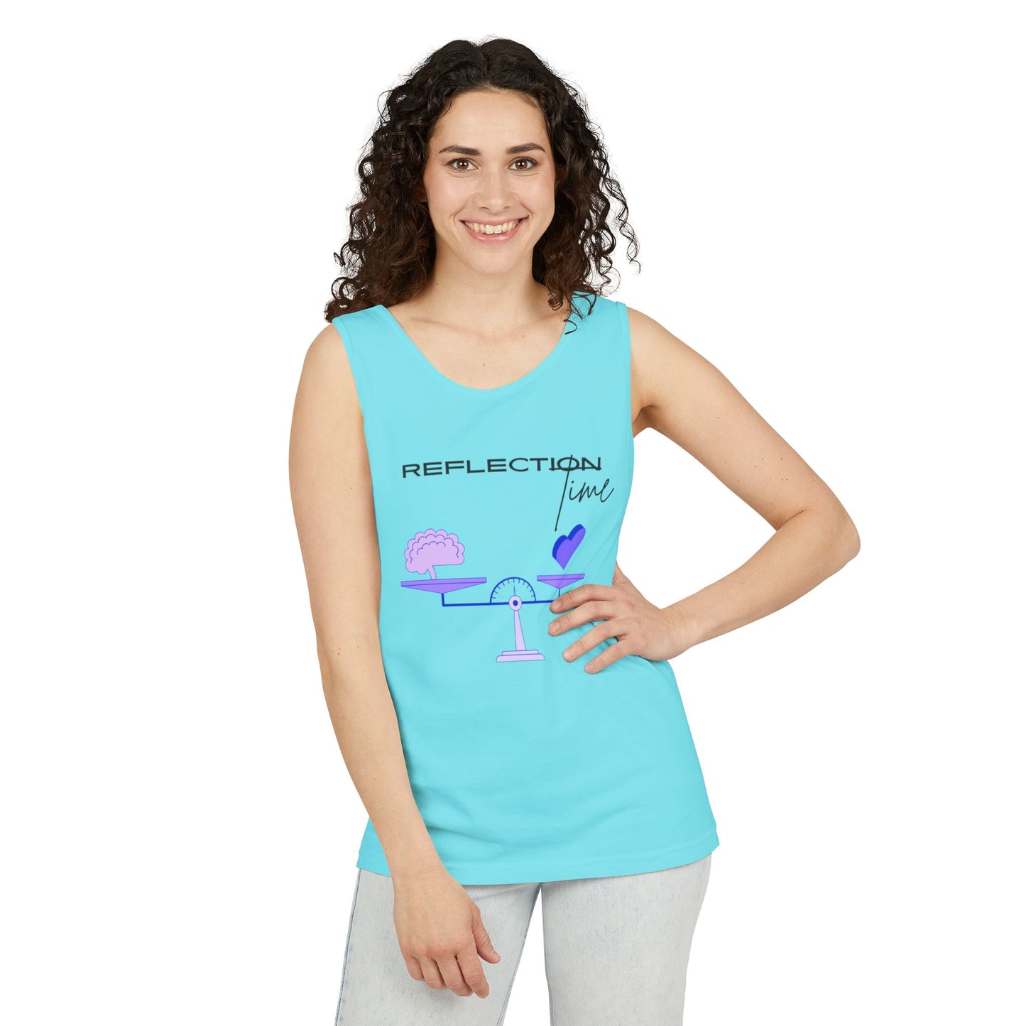 Reflection Time - Mindfulness Bingo | Tank Top | Unisex Summer Shirt, Casual Wear, Fitness Gear, Gift for Her, Relaxation Apparel
