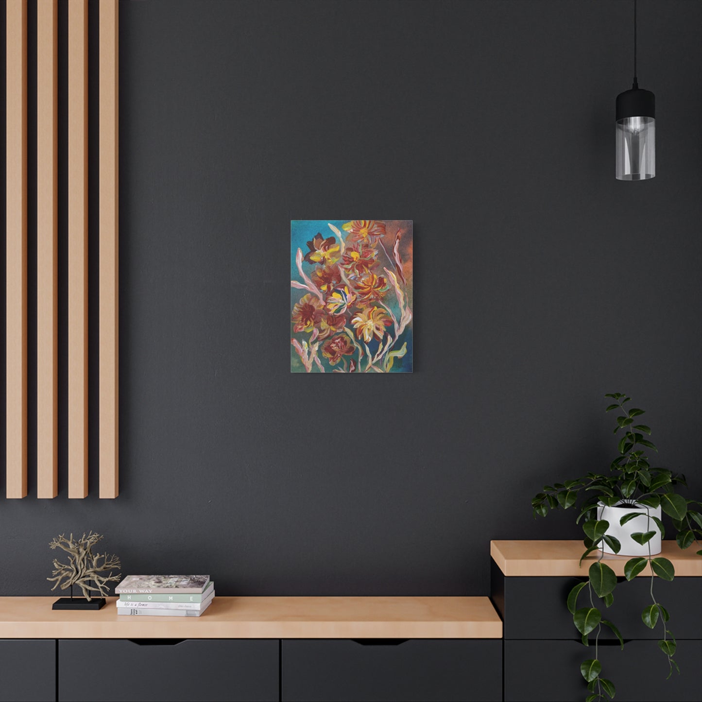 "In The Dusk" Floral Art Print Matte Canvas, Stretched, 1.25"