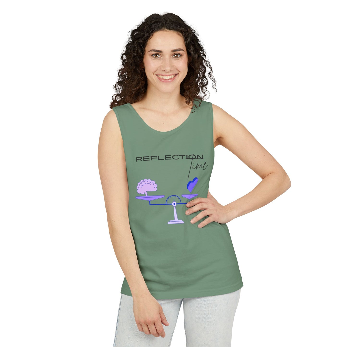 Reflection Time - Mindfulness Bingo | Tank Top | Unisex Summer Shirt, Casual Wear, Fitness Gear, Gift for Her, Relaxation Apparel