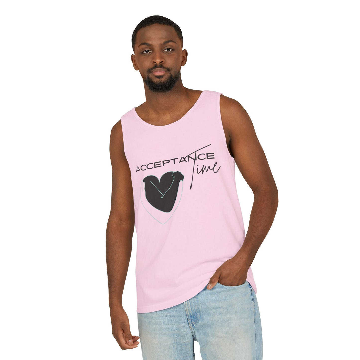 Acceptance Time | Tank Top | Unisex Summer Shirt, Casual Wear, Fitness Gear, Gift for Her, Relaxation Apparel