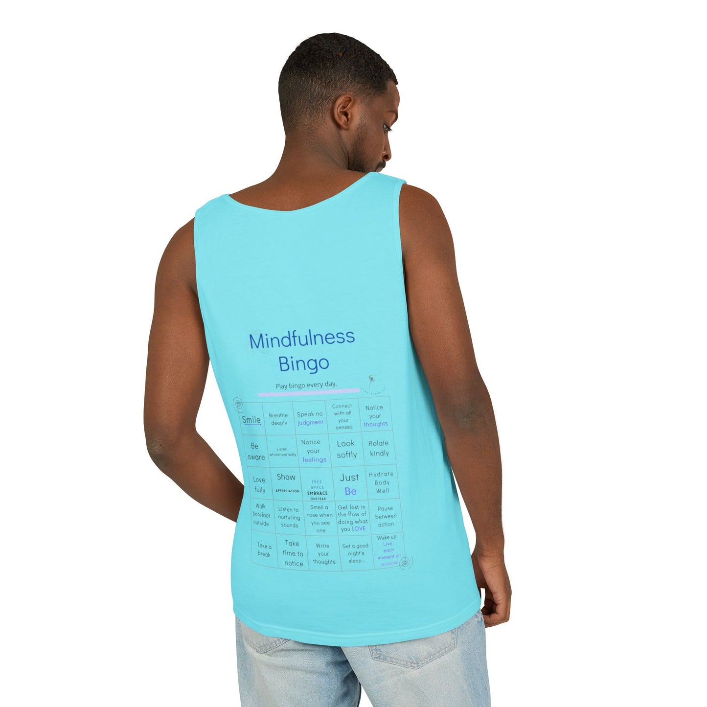 Reflection Time - Mindfulness Bingo  | Tank Top | Unisex Summer Shirt, Casual Wear, Fitness Gear, Gift for Her, Relaxation Apparel