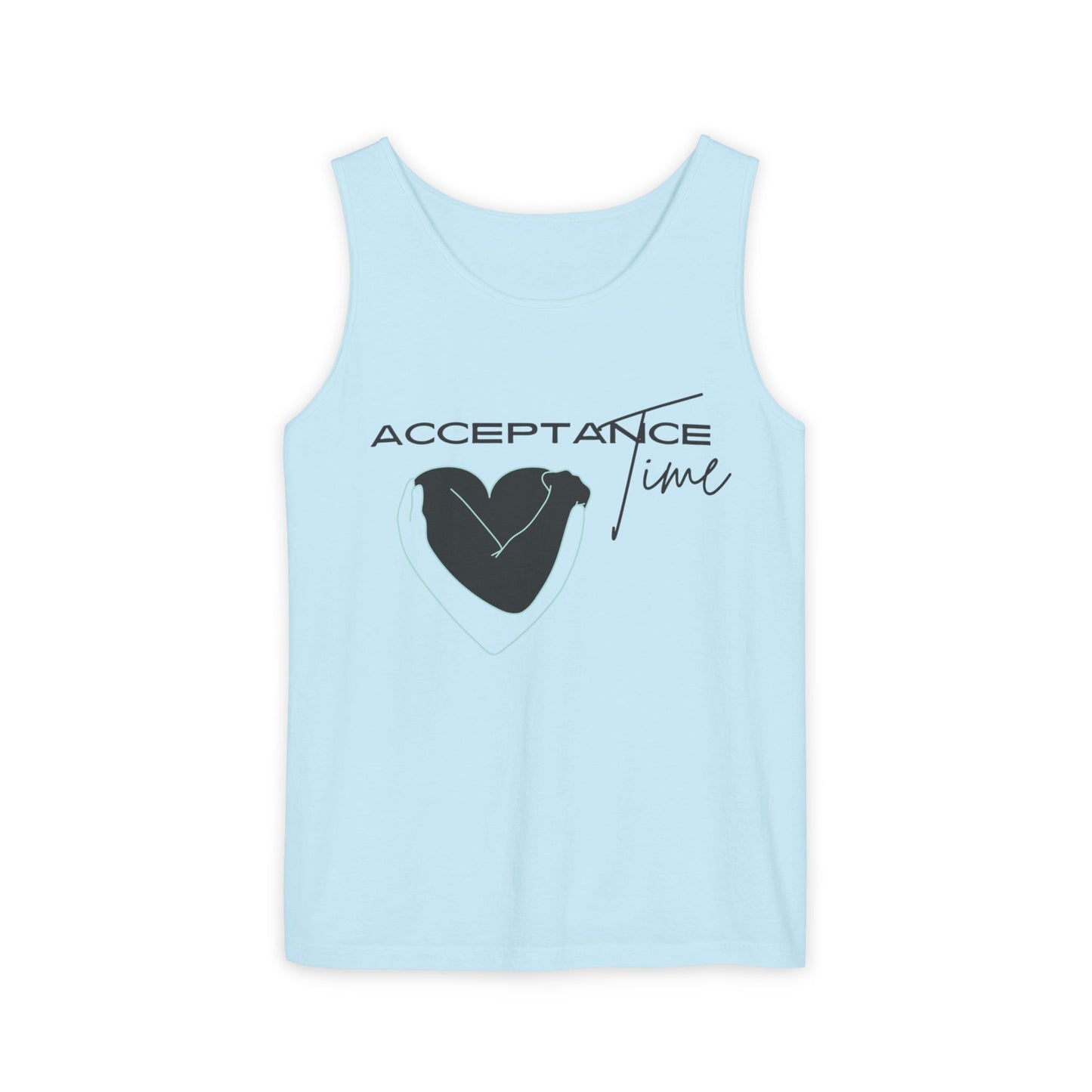 Acceptance Time | Tank Top | Unisex Summer Shirt, Casual Wear, Fitness Gear, Gift for Her, Relaxation Apparel