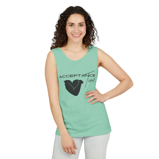 Acceptance Time | Tank Top | Unisex Summer Shirt, Casual Wear, Fitness Gear, Gift for Her, Relaxation Apparel