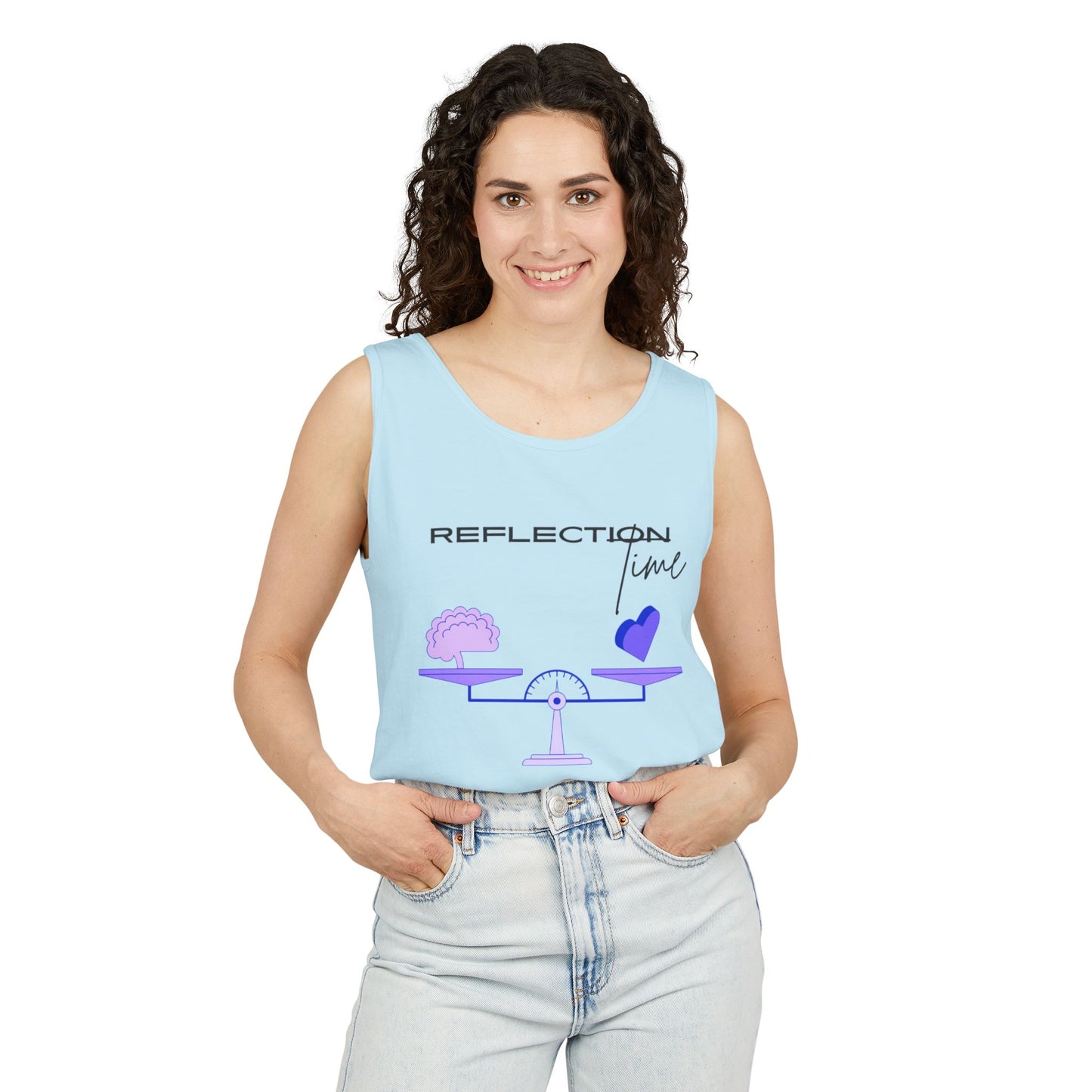 Reflection Time - Mindfulness Bingo  | Tank Top | Unisex Summer Shirt, Casual Wear, Fitness Gear, Gift for Her, Relaxation Apparel