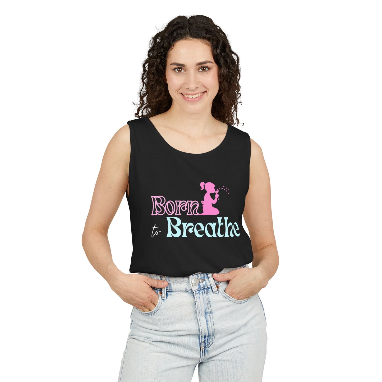 Born to Breathe Tank Top | Unisex Summer Shirt, Casual Wear, Fitness Gear, Gift for Her, Relaxation Apparel