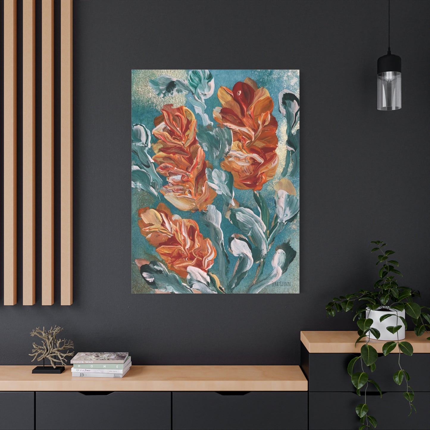 "In The Breeze" Floral Art Print Matte Canvas, Stretched, 1.25"