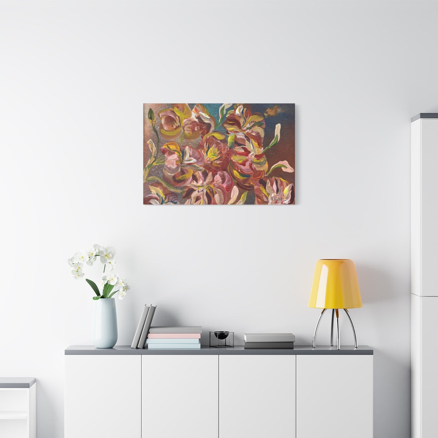 "In The Wind" Floral Art Print Matte Canvas, Stretched, 1.25"