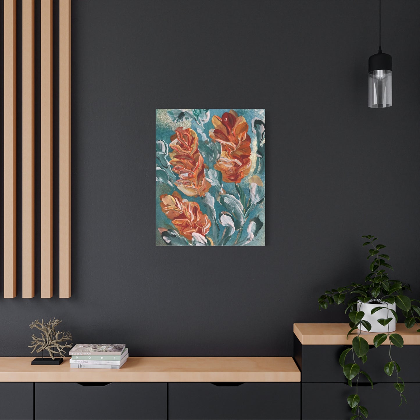 "In The Breeze" Floral Art Print Matte Canvas, Stretched, 1.25"