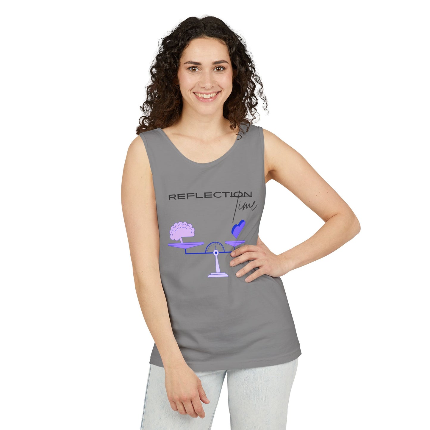 Reflection Time - Mindfulness Bingo  | Tank Top | Unisex Summer Shirt, Casual Wear, Fitness Gear, Gift for Her, Relaxation Apparel