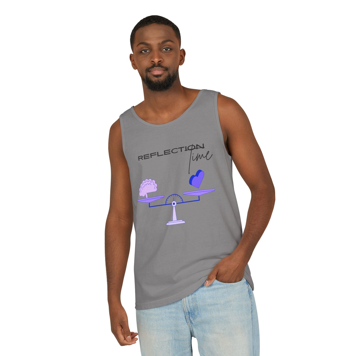 Reflection Time - Mindfulness Bingo  | Tank Top | Unisex Summer Shirt, Casual Wear, Fitness Gear, Gift for Her, Relaxation Apparel