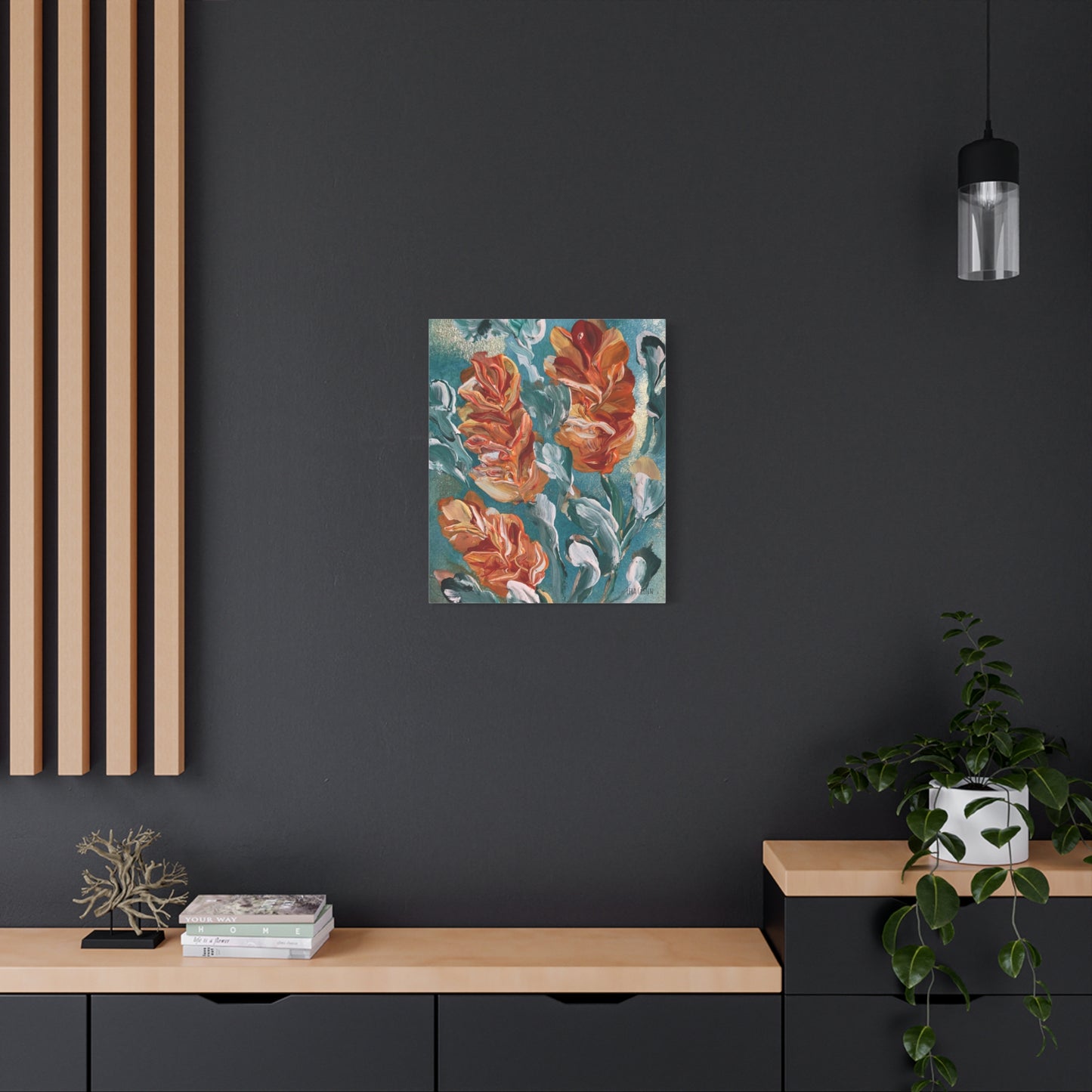"In The Breeze" Floral Art Print Matte Canvas, Stretched, 1.25"