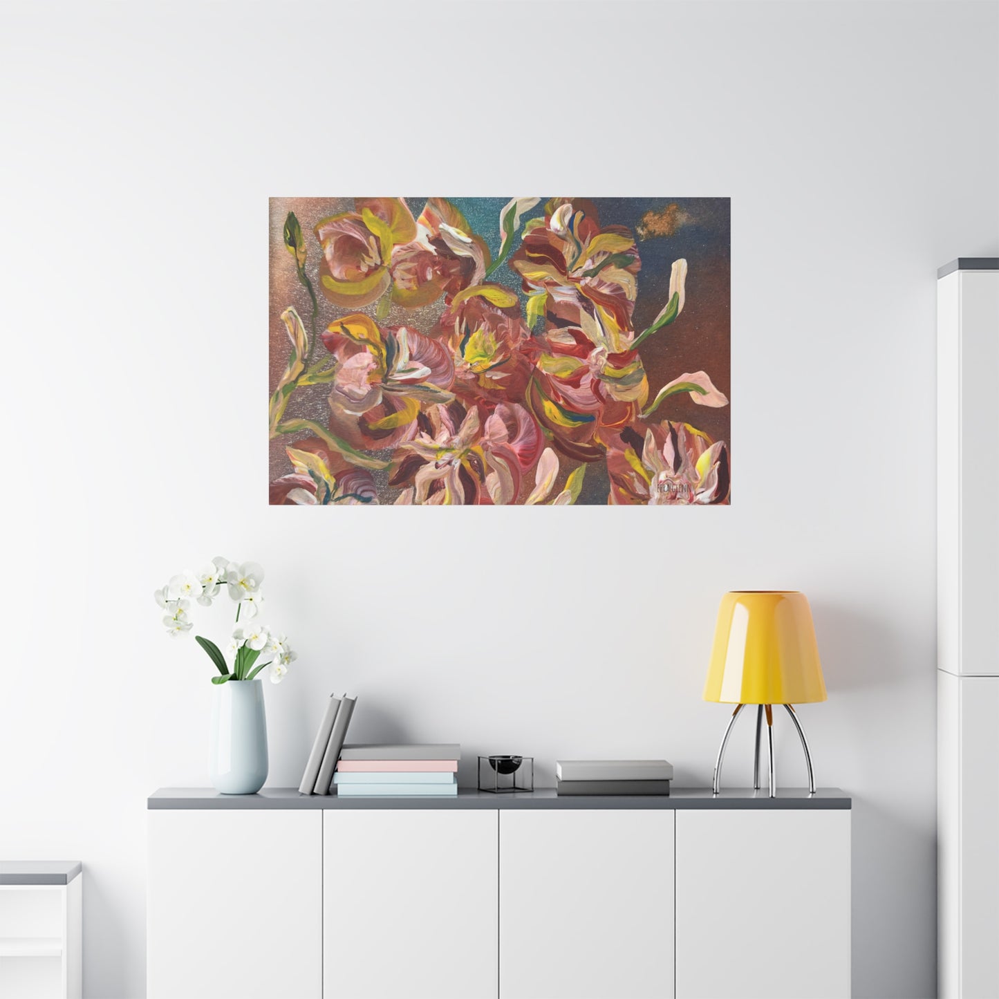 "In The Wind" Floral Art Print Matte Canvas, Stretched, 1.25"