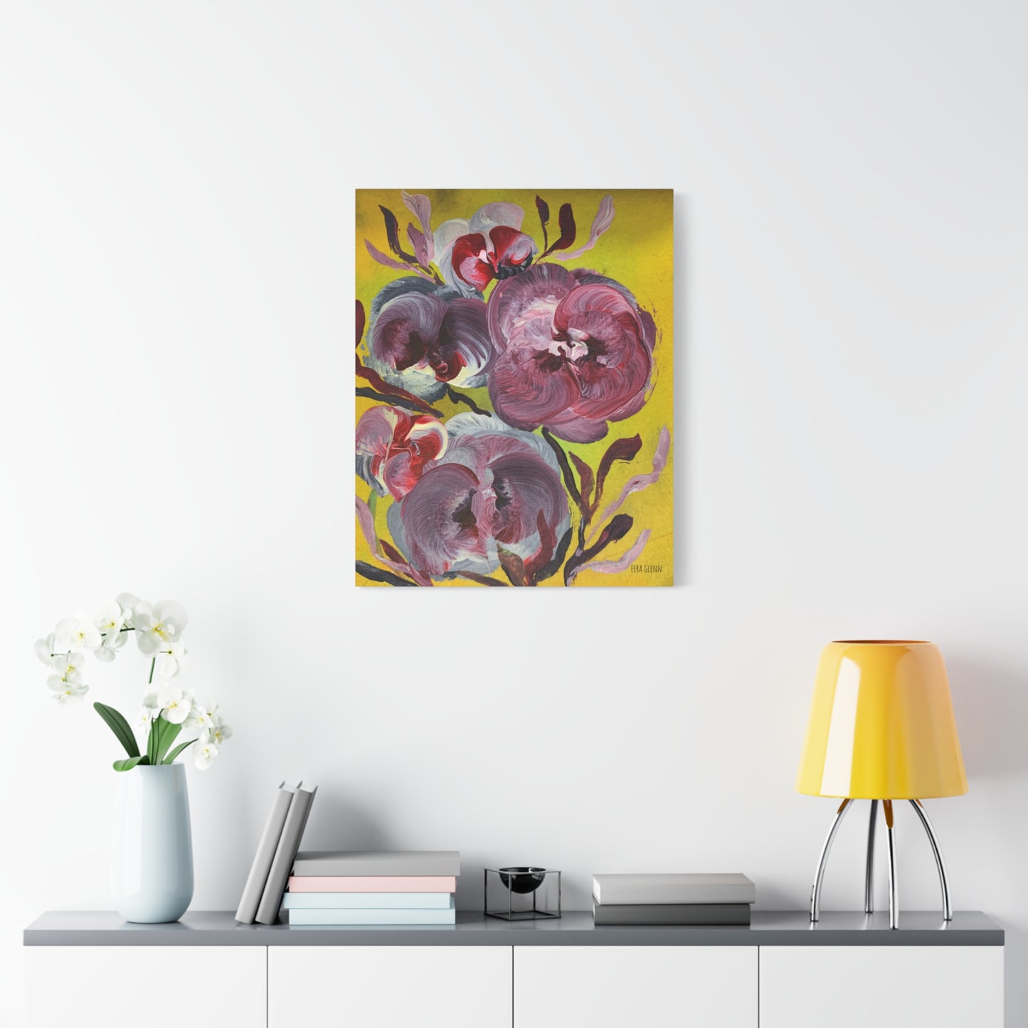 "In Full Glory" Floral Art Print Matte Canvas, Stretched, 1.25"