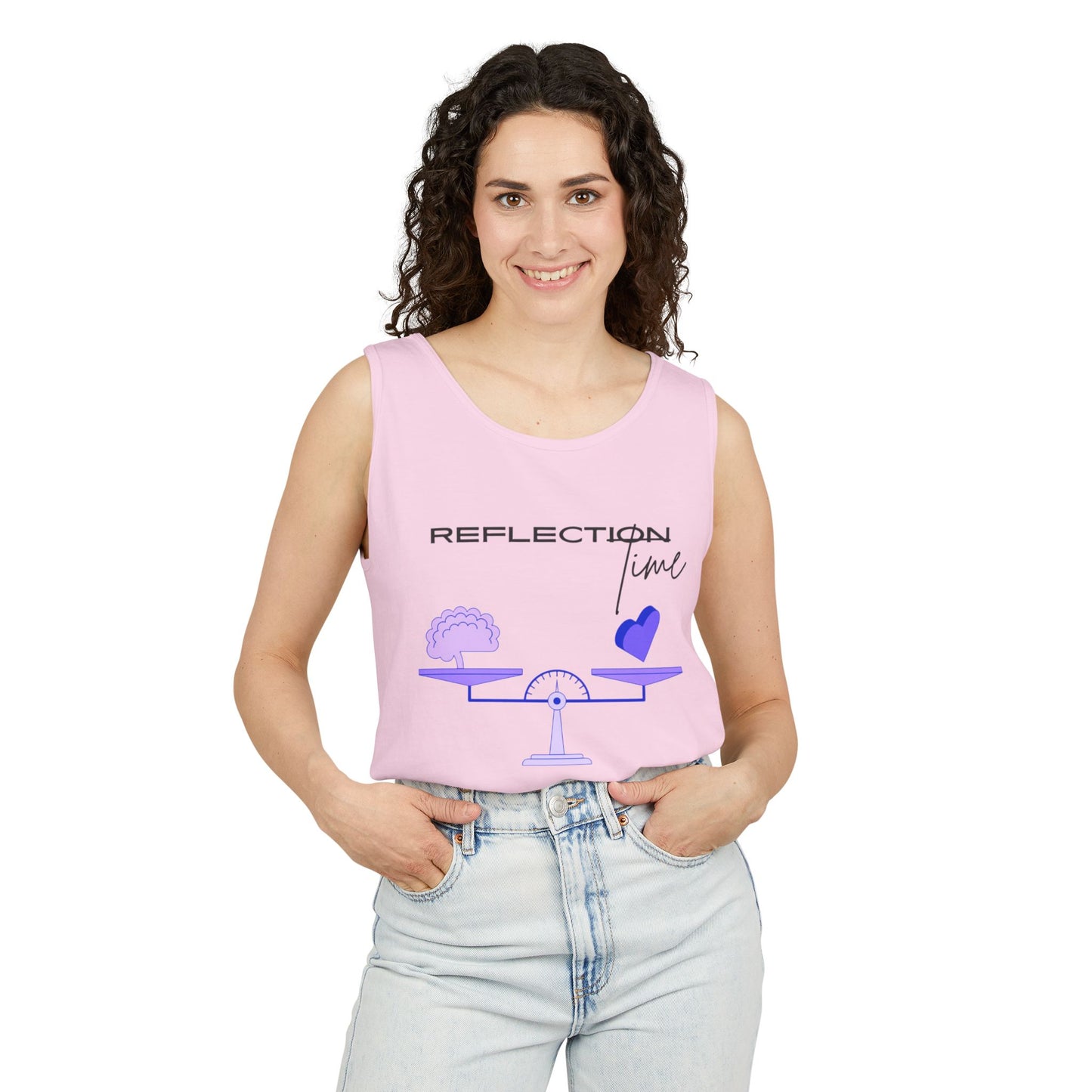 Reflection Time - Mindfulness Bingo  | Tank Top | Unisex Summer Shirt, Casual Wear, Fitness Gear, Gift for Her, Relaxation Apparel