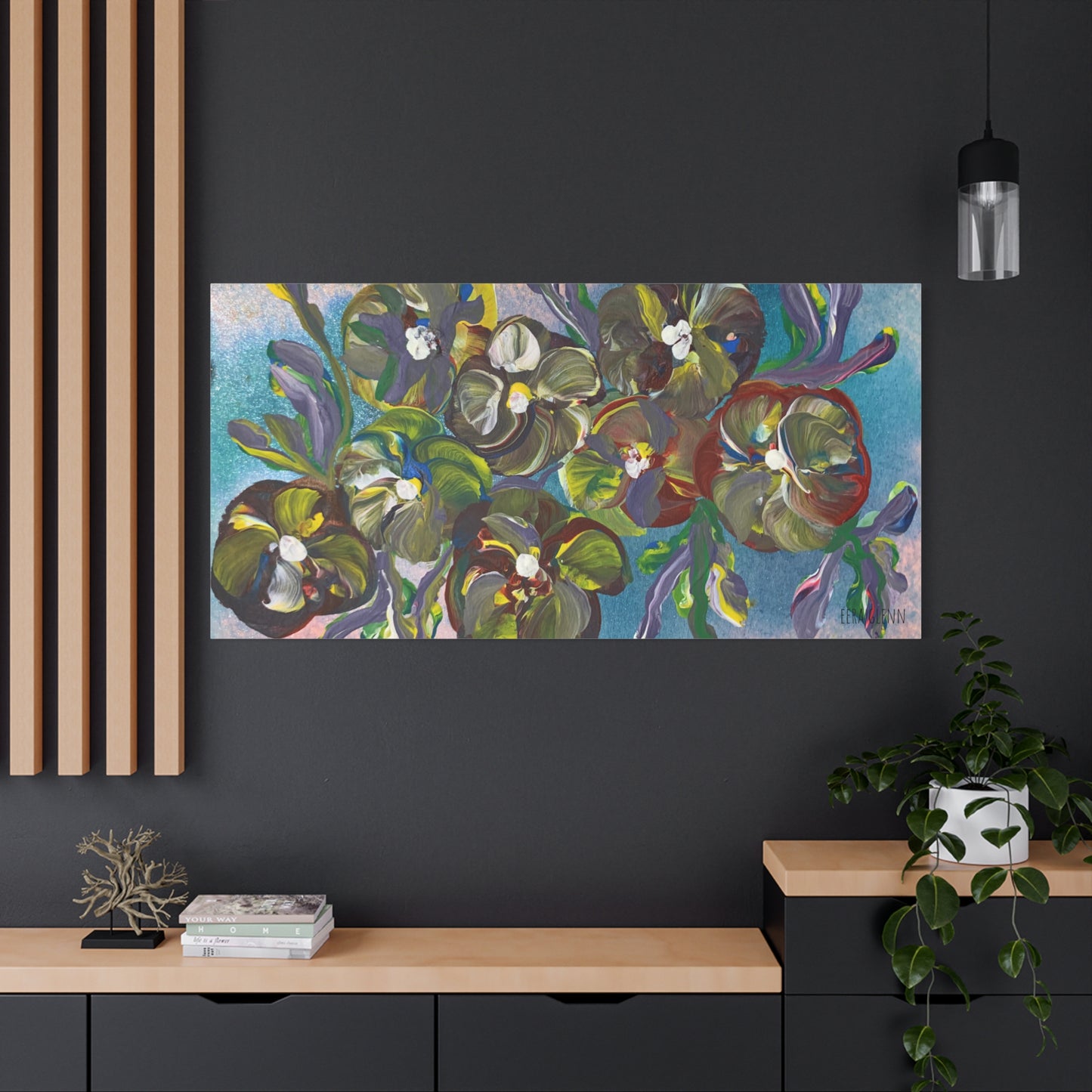 "In Full Bloom" Floral Art Print Matte Canvas, Stretched, 1.25"