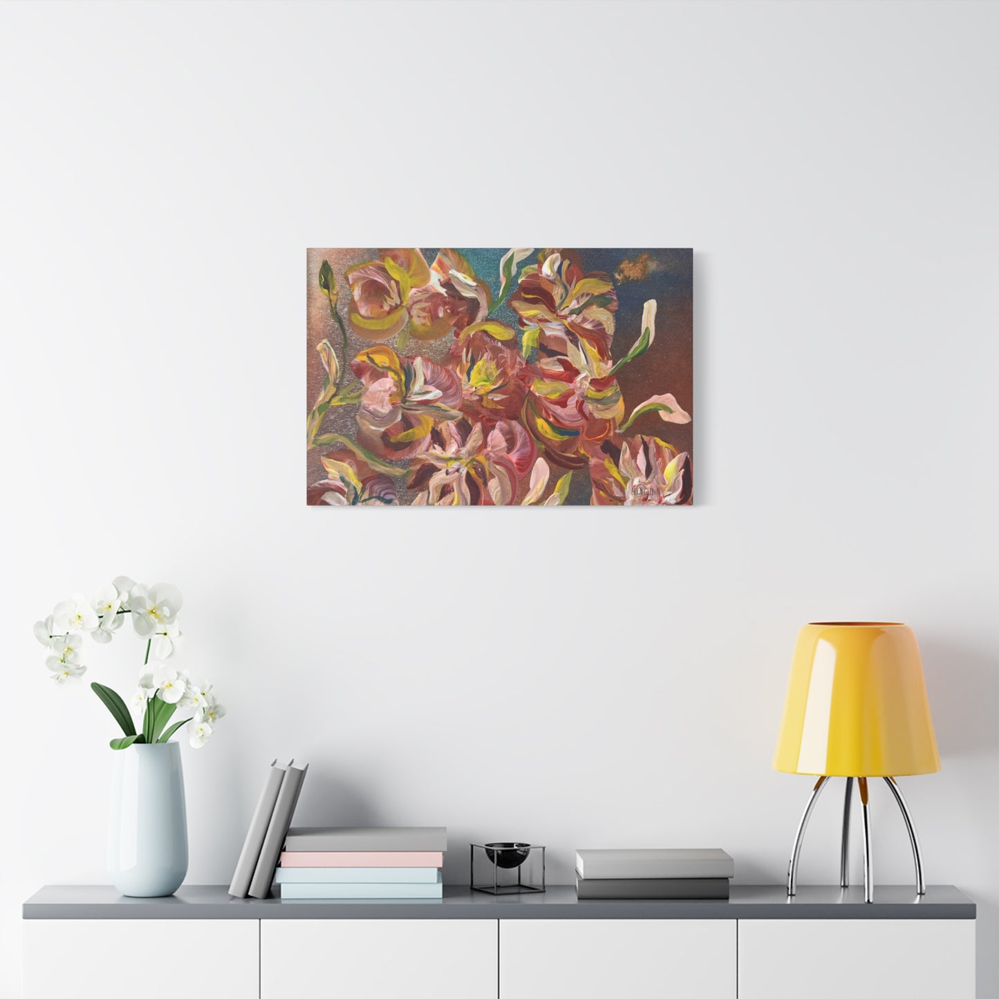 "In The Wind" Floral Art Print Matte Canvas, Stretched, 1.25"