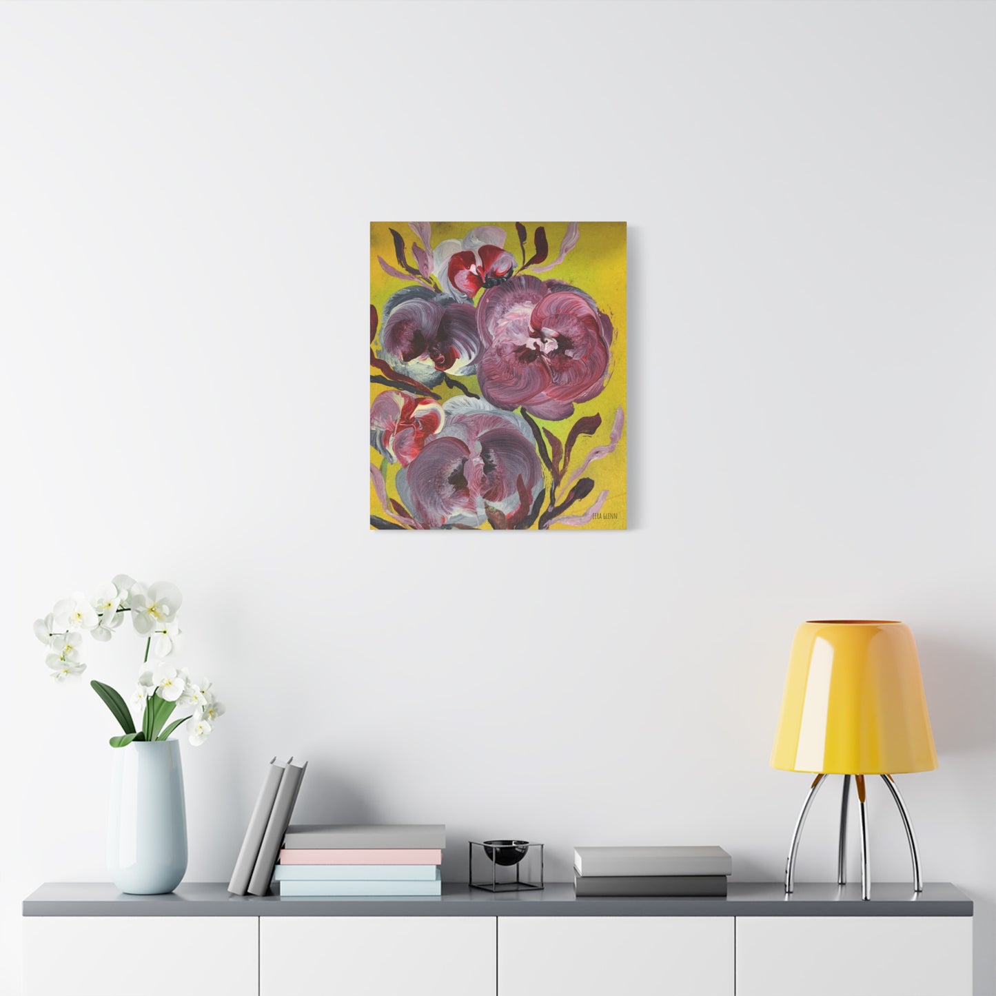 "In Full Glory" Floral Art Print Matte Canvas, Stretched, 1.25"