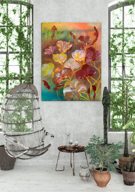 "Delicate Arrangement" Floral Art Print Matte Canvas, Stretched, 1.25"