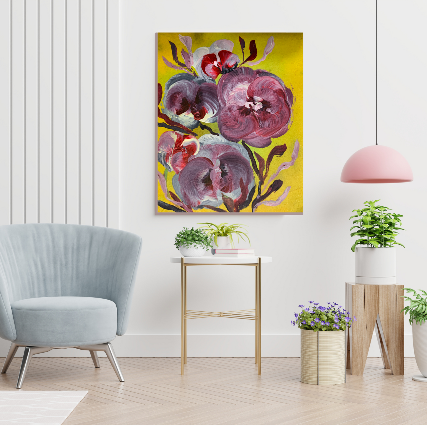 "In Full Glory" Floral Art Print Matte Canvas, Stretched, 1.25"